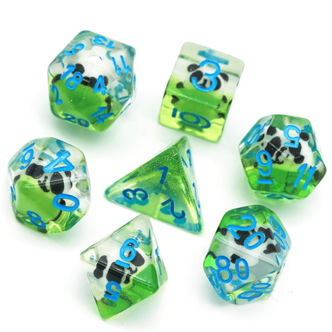 Panda RPG Dice Set Plastic Dice Foam Brain Games