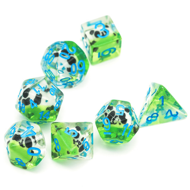 Panda RPG Dice Set Plastic Dice Foam Brain Games