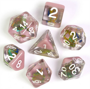 Peacock RPG Dice Set Plastic Dice Foam Brain Games