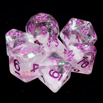 Pink Memory RPG Dice Set Plastic Dice Foam Brain Games