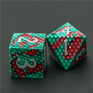 Dragon Scale: Pit Viper - Metal RPG Dice Set Metal Dice Foam Brain Games