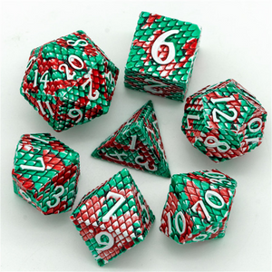 Dragon Scale: Pit Viper - Metal RPG Dice Set Metal Dice Foam Brain Games