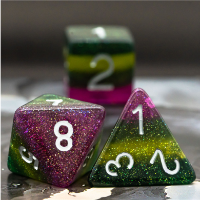 Poison Swamp RPG Dice Set Plastic Dice Foam Brain Games