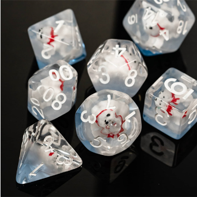 Polar Bear RPG Dice Set Plastic Dice Foam Brain Games