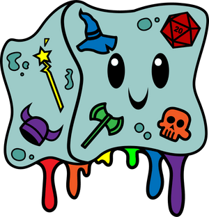 Gelly Cube Pride Pin: Rainbow Enamel Pin Foam Brain Games