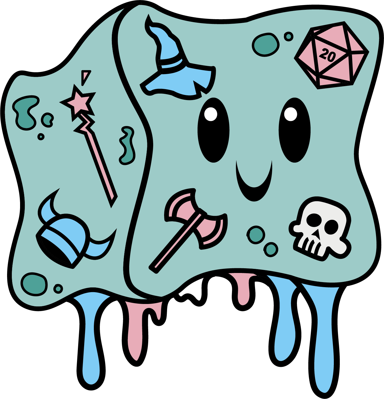 Gelly Cube Pride Pin: Transgender Enamel Pin Foam Brain Games