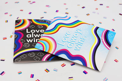 Love Always Wins **100% of Proceeds Donated** Greeting Card Foam Brain Games