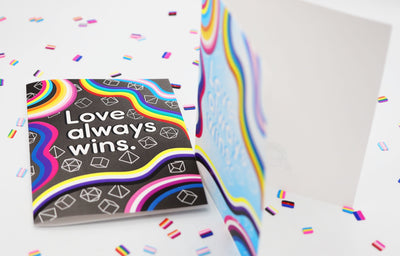 Love Always Wins **100% of Proceeds Donated** Greeting Card Foam Brain Games