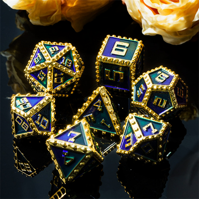Brigandine Armor: Prince - Metal RPG Dice Set Metal Dice Foam Brain Games