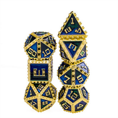 Brigandine Armor: Prince - Metal RPG Dice Set Metal Dice Foam Brain Games