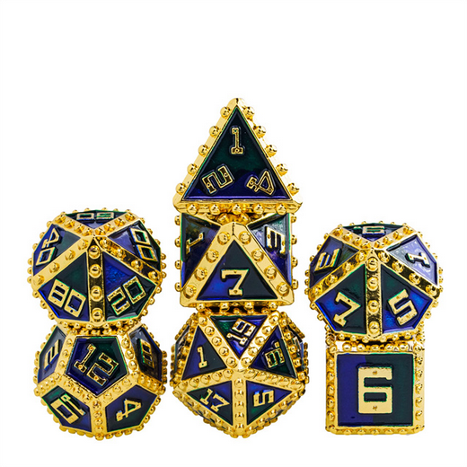 Brigandine Armor: Prince - Metal RPG Dice Set Metal Dice Foam Brain Games