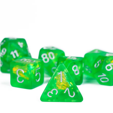 Radioactive Ore RPG Dice Set Plastic Dice Foam Brain Games