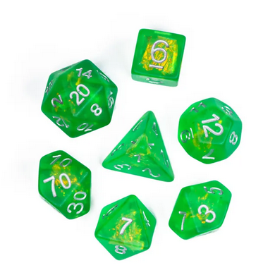 Radioactive Ore RPG Dice Set Plastic Dice Foam Brain Games