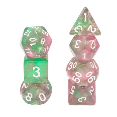 Glow in the Dark Rebirth RPG Dice Set Plastic Dice Foam Brain Games