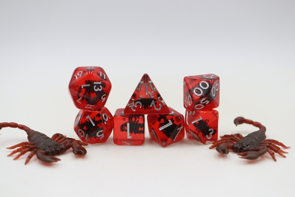 Scorpion RPG Dice Set Plastic Dice Foam Brain Games