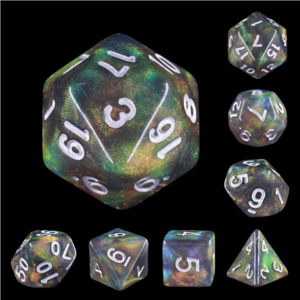 Night Wish RPG Dice Set Plastic Dice Foam Brain Games