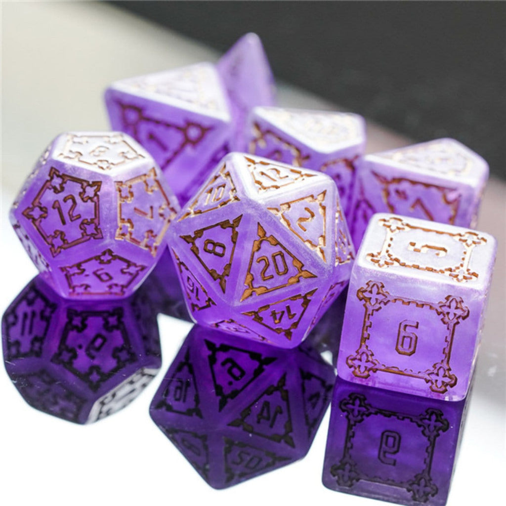 Huge Purple Castle Dice Set - 25mm Plastic Dice Foam Brain Games