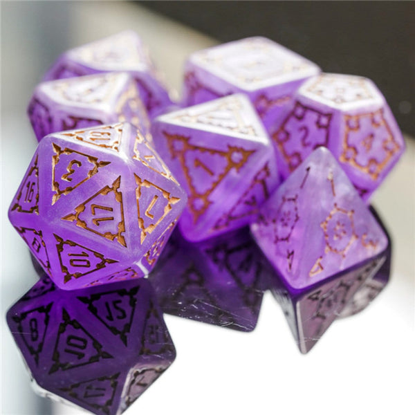 Huge Purple Castle Dice Set - 25mm Plastic Dice Foam Brain Games