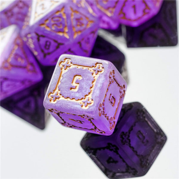 Huge Purple Castle Dice Set - 25mm Plastic Dice Foam Brain Games