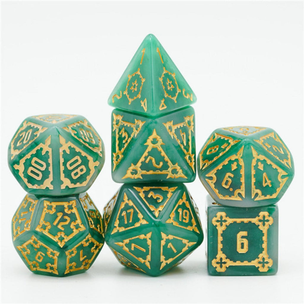 Huge Green Castle Dice Set - 25mm Plastic Dice Foam Brain Games