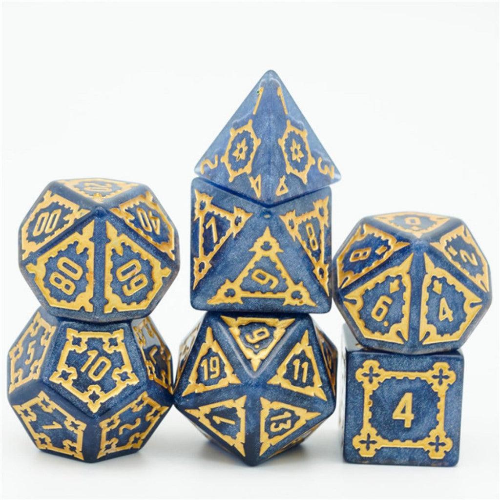 Huge Blue Castle Dice Set - 25mm Plastic Dice Foam Brain Games