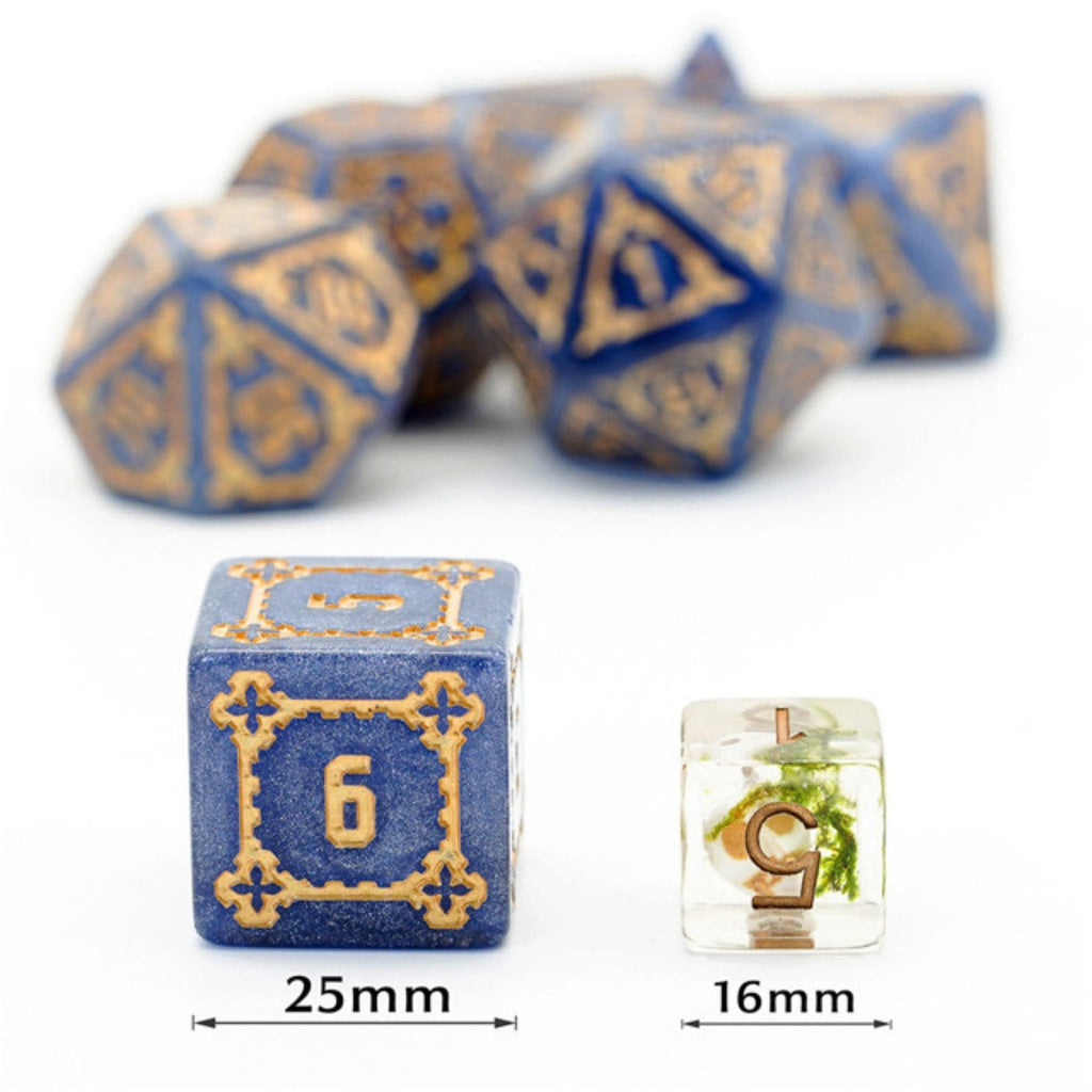 Huge Blue Castle Dice Set - 25mm Plastic Dice Foam Brain Games