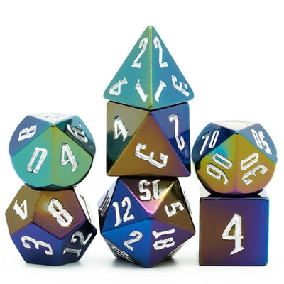 Jumbo Metallic Dice Set with Silver Font Plastic Dice Foam Brain Games