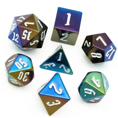 Jumbo Metallic Dice Set with Silver Font Plastic Dice Foam Brain Games