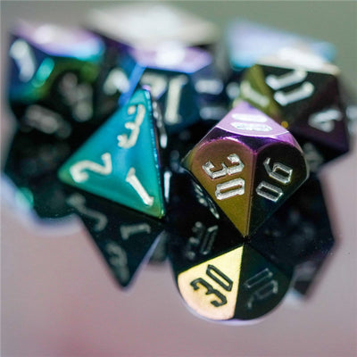 Jumbo Metallic Dice Set with Silver Font Plastic Dice Foam Brain Games