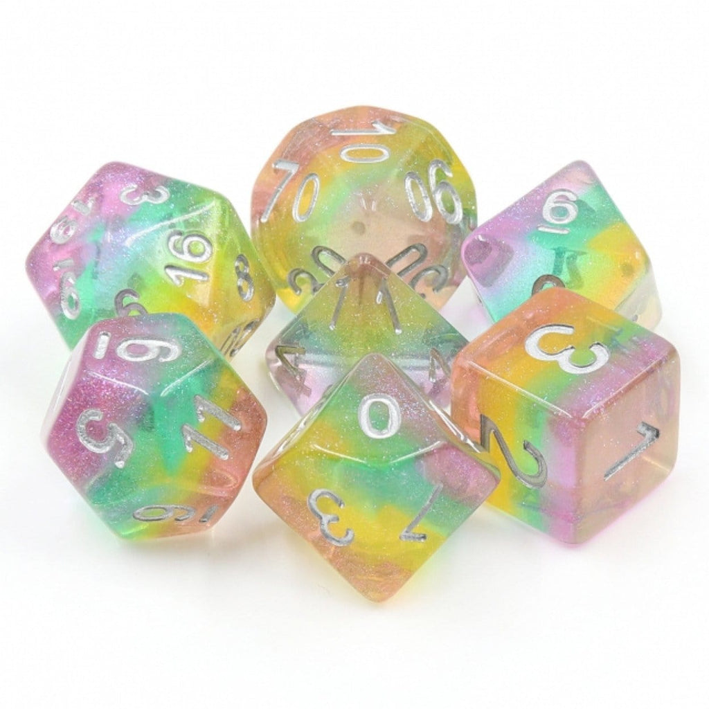 Fairy Dust RPG Dice Set Plastic Dice Foam Brain Games