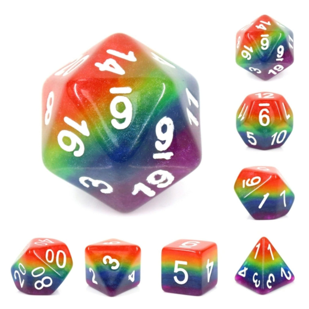 Rainbow Dice RPG Dice Set Plastic Dice Foam Brain Games