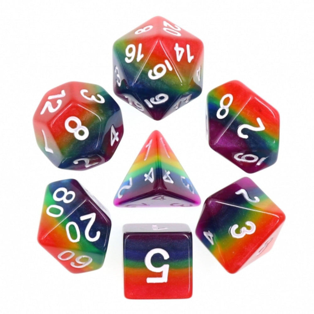 Rainbow Dice RPG Dice Set Plastic Dice Foam Brain Games