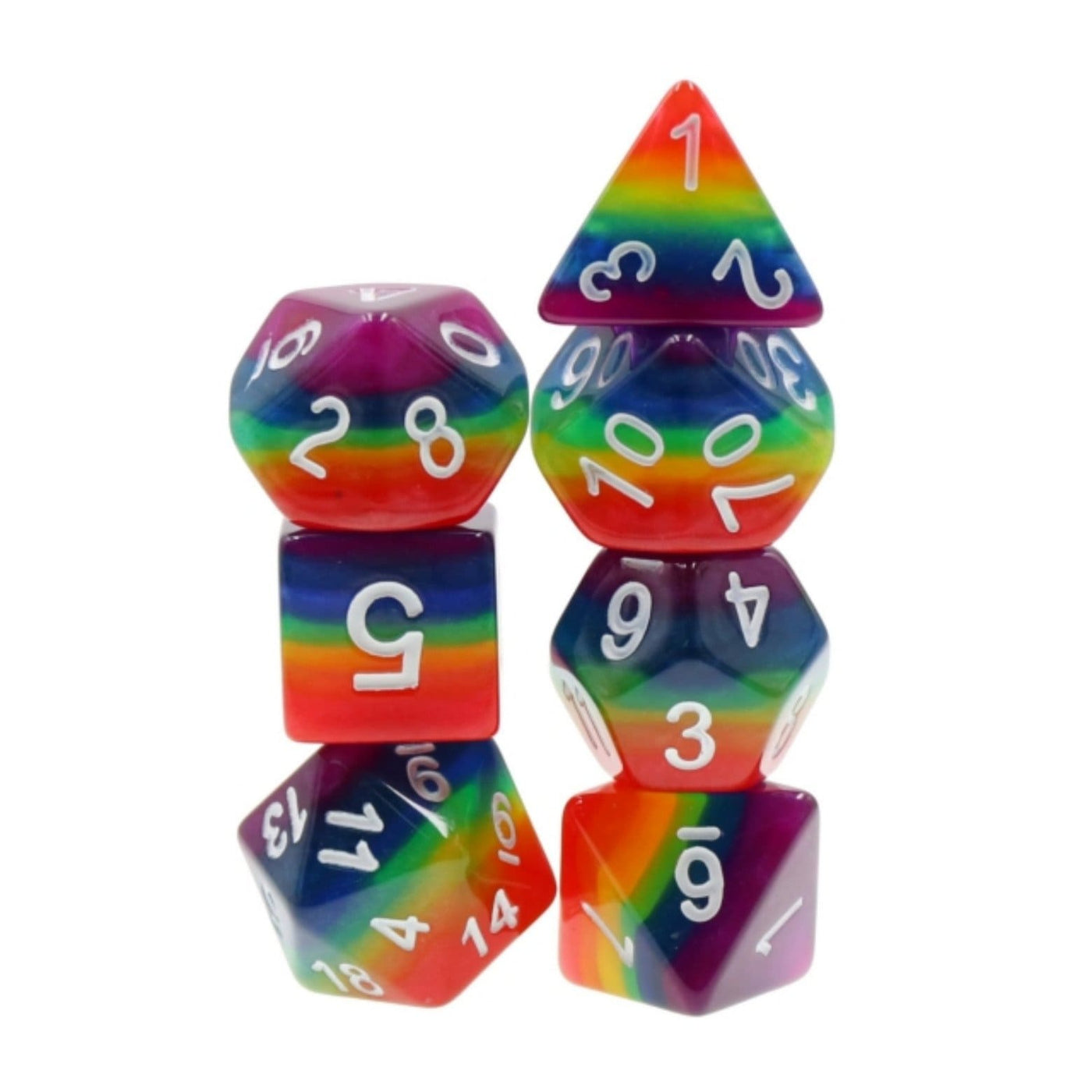 Rainbow Dice RPG Dice Set Plastic Dice Foam Brain Games