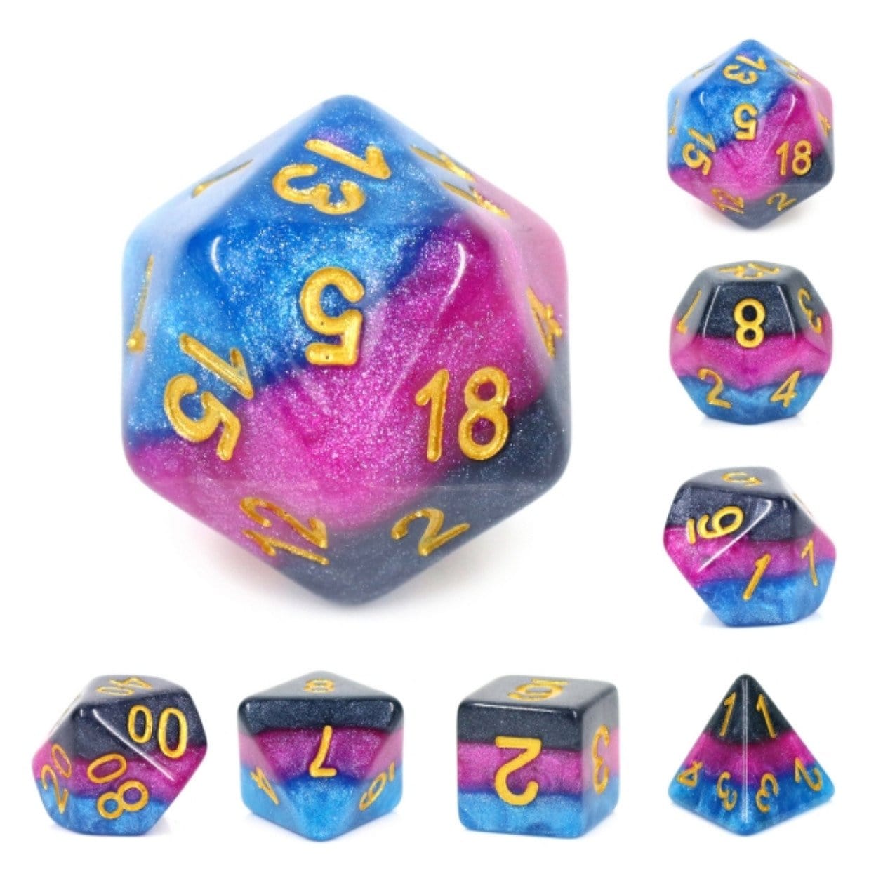 Venom RPG Dice Set Plastic Dice Foam Brain Games