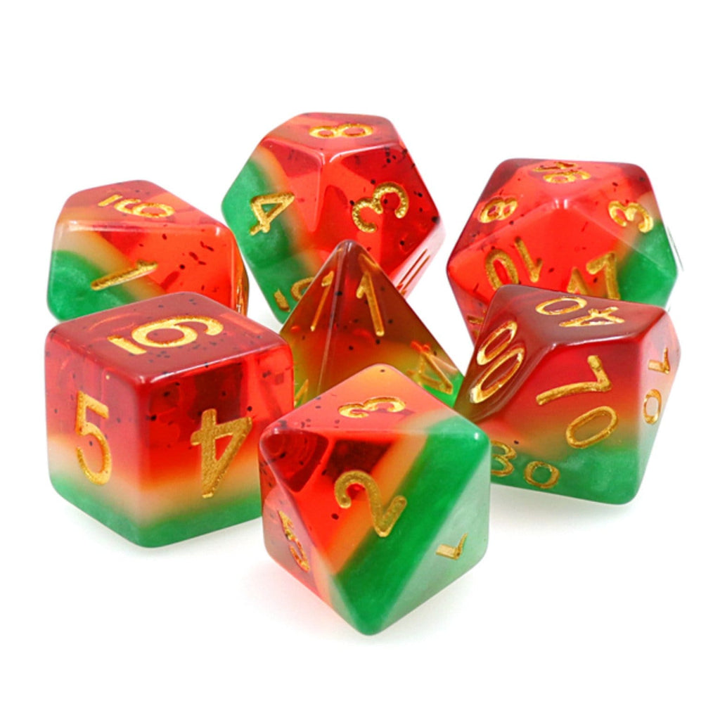 Watermelon RPG Dice Set Plastic Dice Foam Brain Games