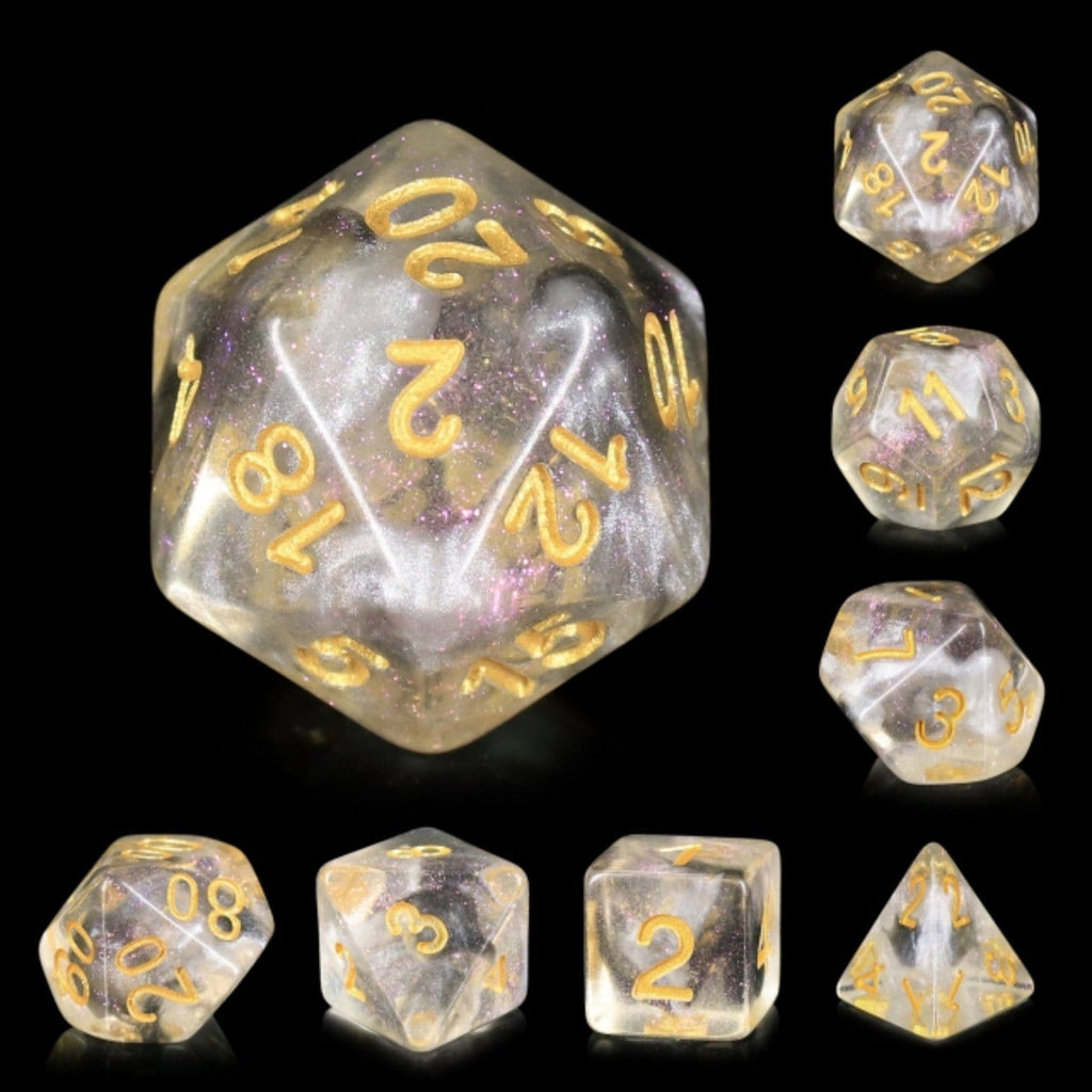 Sky Haze RPG Dice Set Plastic Dice Foam Brain Games