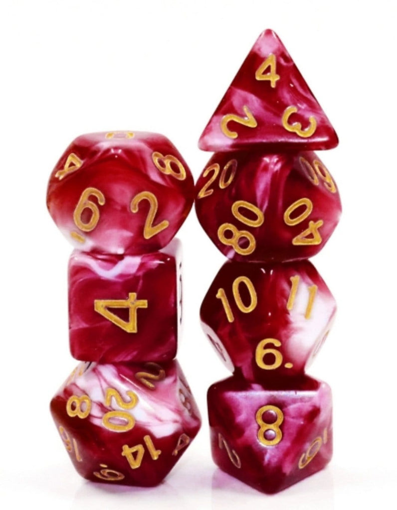 Cherry Cream RPG Dice Set Plastic Dice Foam Brain Games