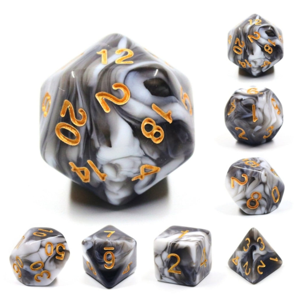 Espresso Cream RPG Dice Set Plastic Dice Foam Brain Games