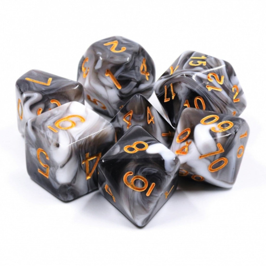 Espresso Cream RPG Dice Set Plastic Dice Foam Brain Games