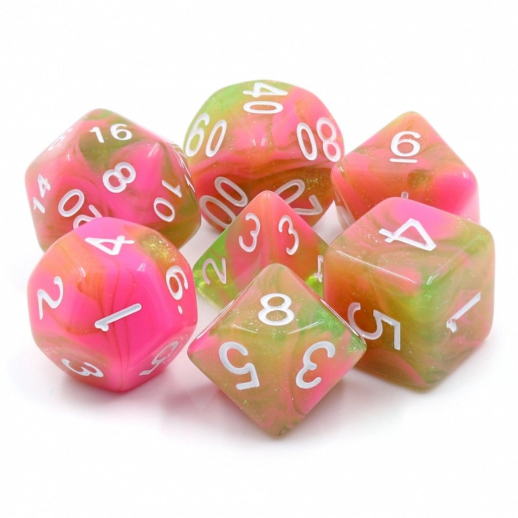 Apple Taffy RPG Dice Set Plastic Dice Foam Brain Games