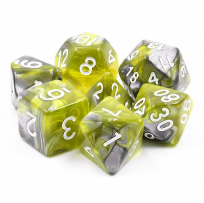 Green Flow RPG Dice Set Plastic Dice Foam Brain Games