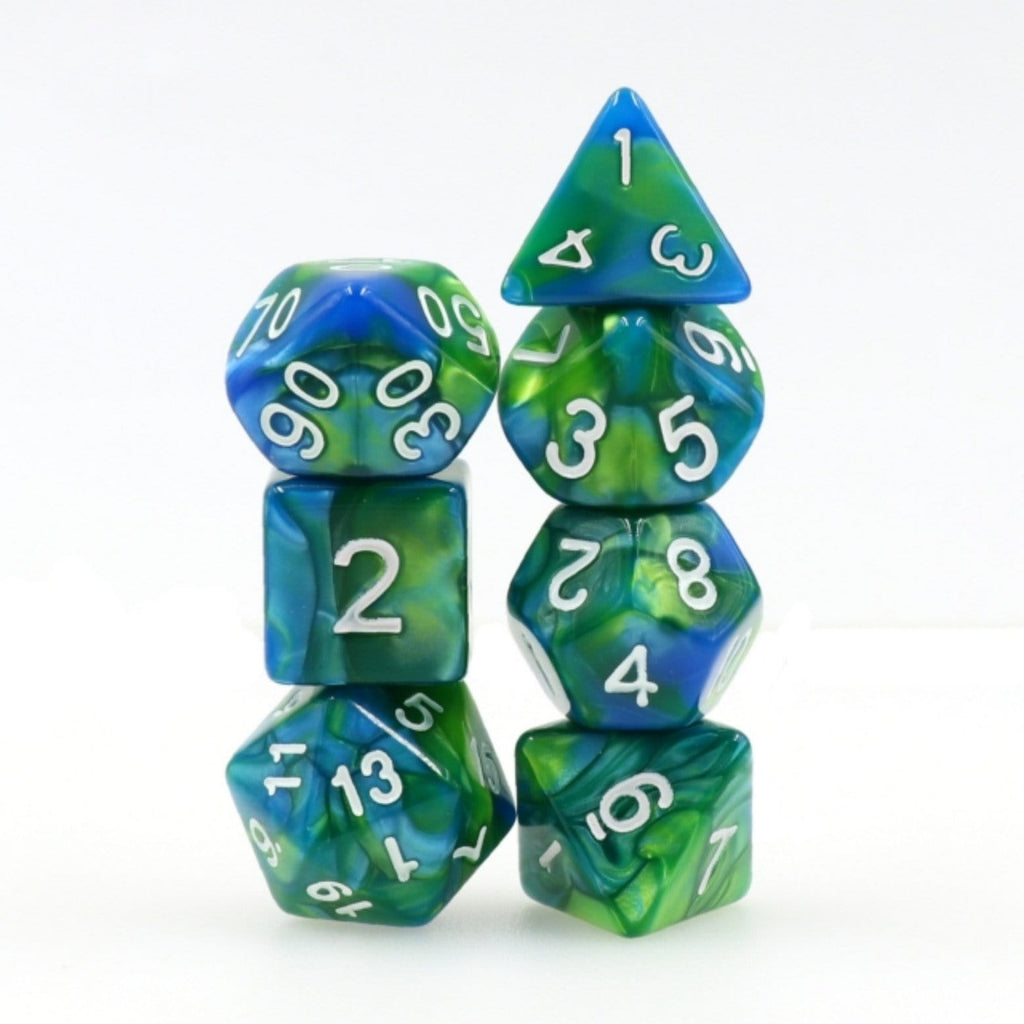 Planet Earth RPG Dice Set Plastic Dice Foam Brain Games