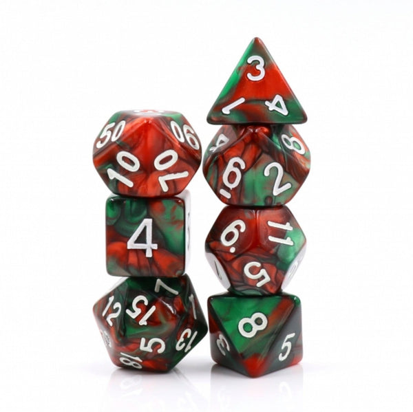 Burning Bush RPG Dice Set Plastic Dice Foam Brain Games