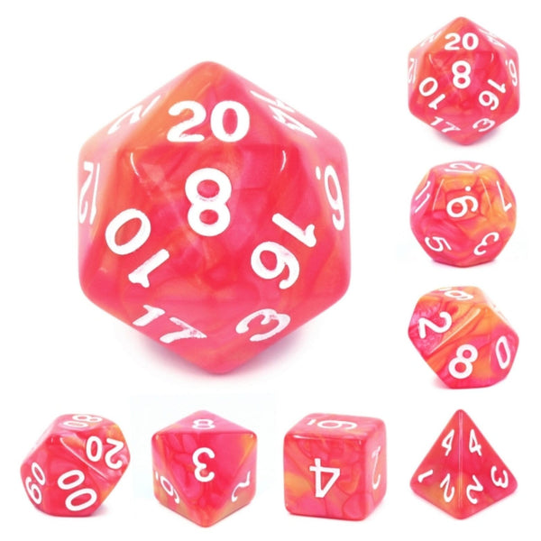 Grapefruit RPG Dice Set Plastic Dice Foam Brain Games