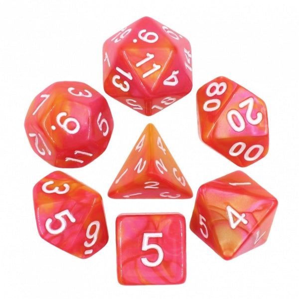 Grapefruit RPG Dice Set Plastic Dice Foam Brain Games