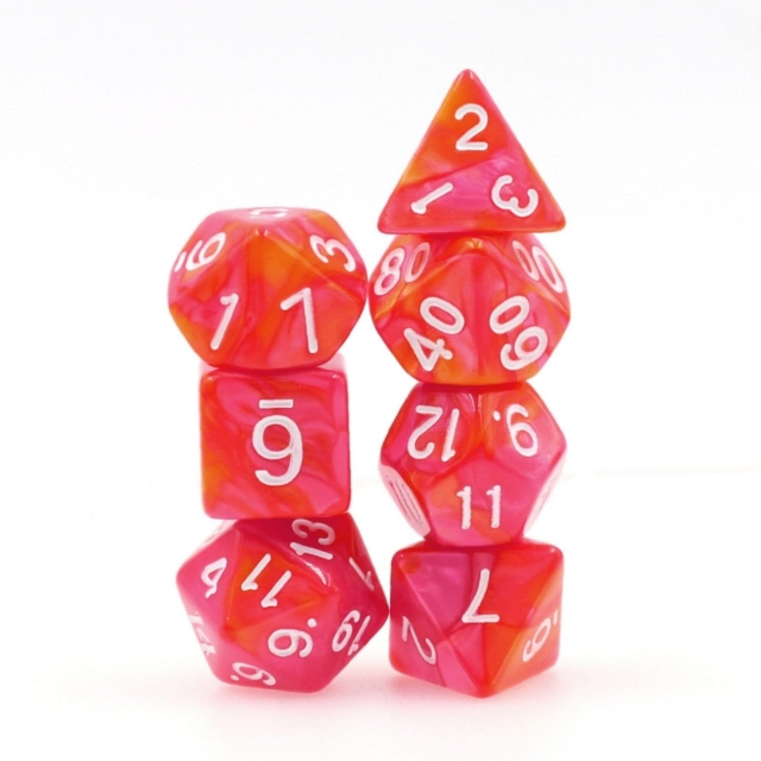 Grapefruit RPG Dice Set Plastic Dice Foam Brain Games