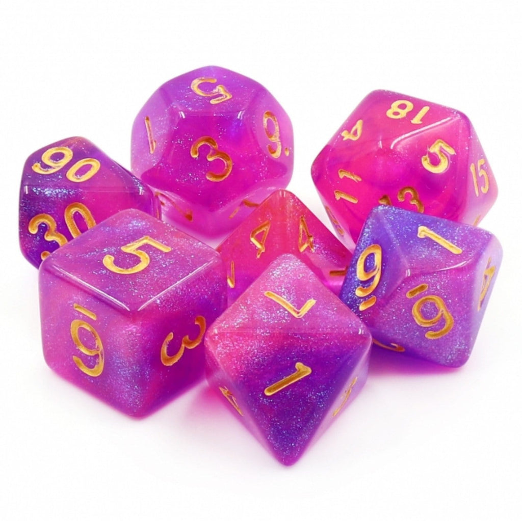 Briar Rose Aurora RPG Dice Set Plastic Dice Foam Brain Games