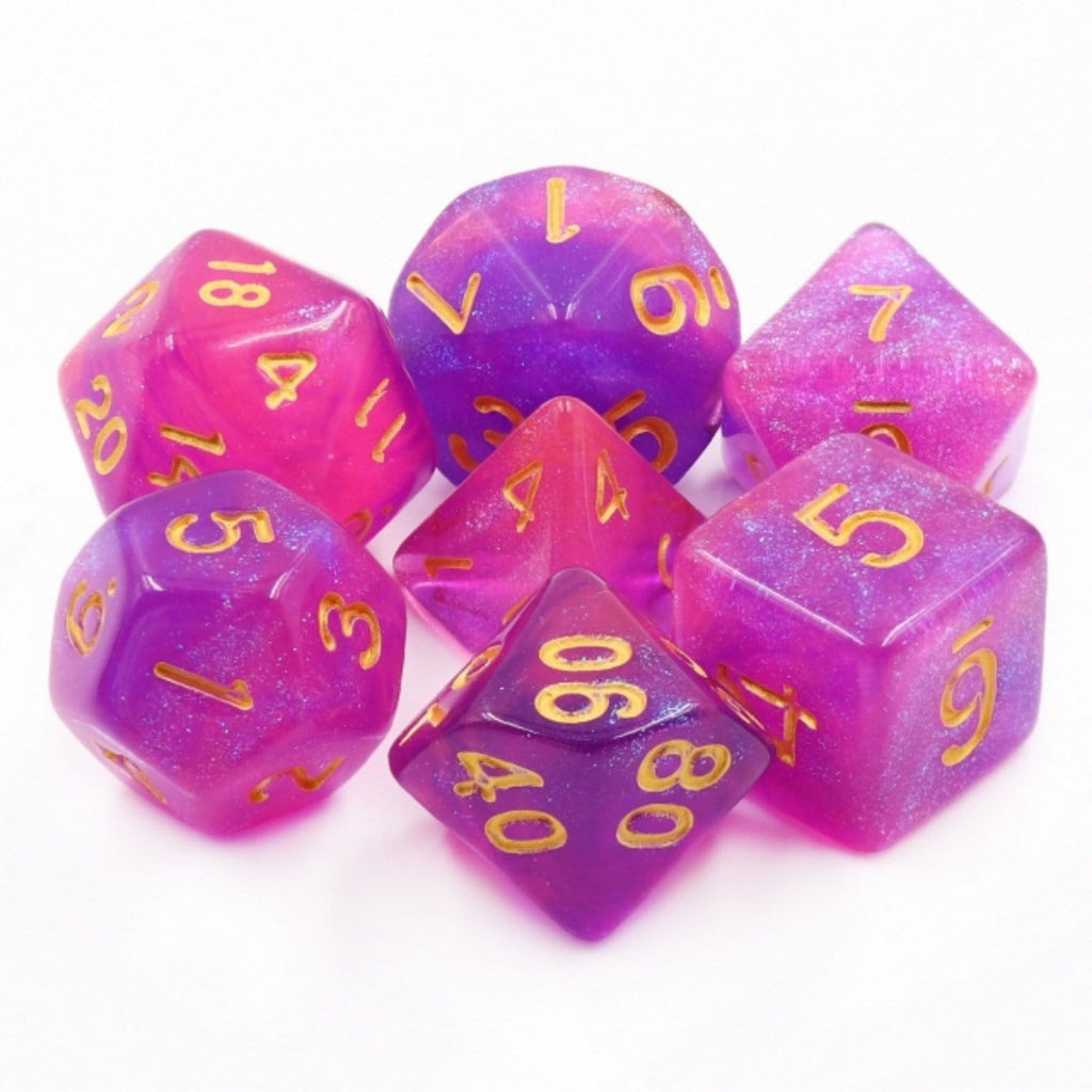 Briar Rose Aurora RPG Dice Set Plastic Dice Foam Brain Games