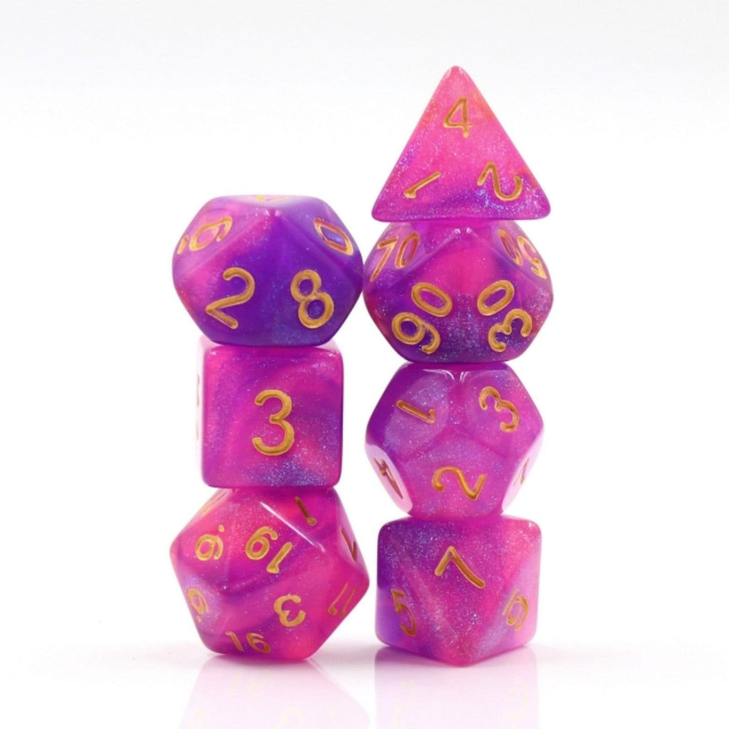 Briar Rose Aurora RPG Dice Set Plastic Dice Foam Brain Games