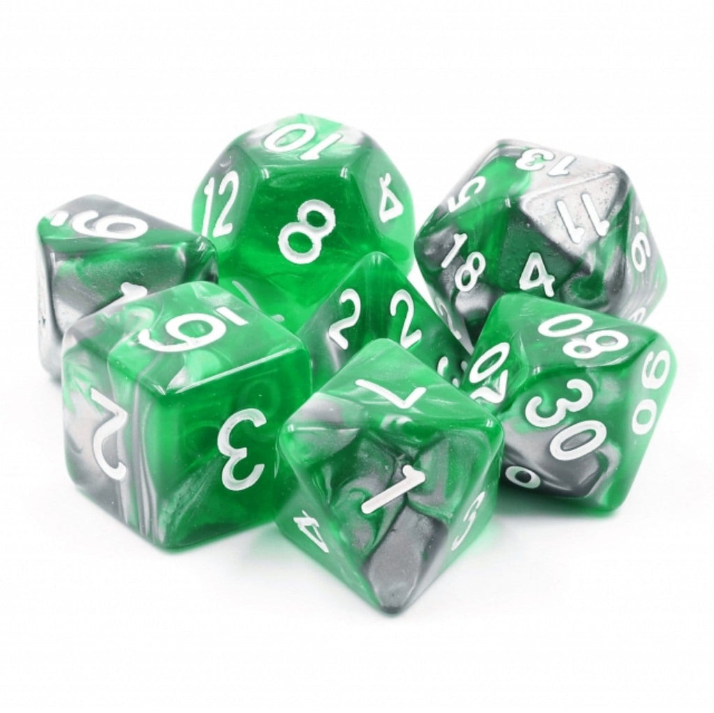 Emerald Ore RPG Dice Set Plastic Dice Foam Brain Games